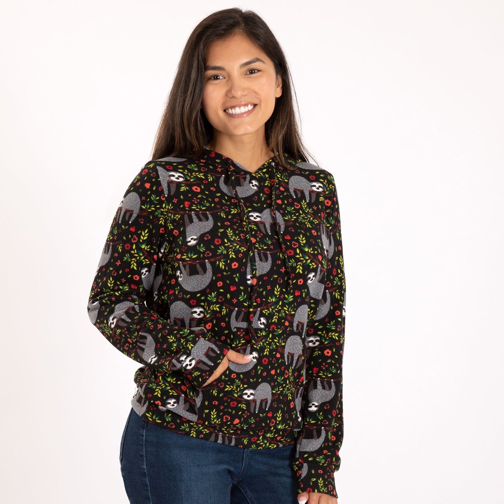 Adorable Print Terry Hoodie - Aaria Tees Aaria Tees