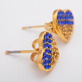 Our Hearts Are With Ukraine Gold Plated Earrings - Aaria Tees Aaria Tees