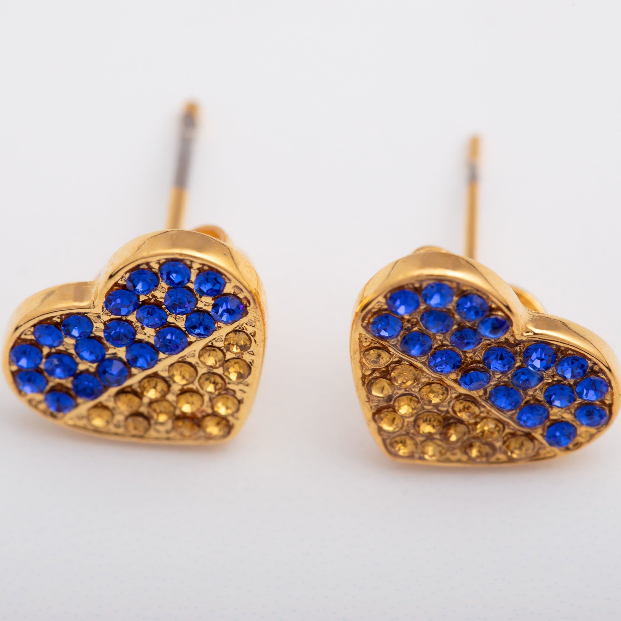 Our Hearts Are With Ukraine Gold Plated Earrings - Aaria Tees Aaria Tees