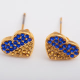 Our Hearts Are With Ukraine Gold Plated Earrings - Aaria Tees Aaria Tees