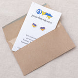 Our Hearts Are With Ukraine Gold Plated Earrings - Aaria Tees Aaria Tees