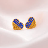 Our Hearts Are With Ukraine Gold Plated Earrings - Aaria Tees Aaria Tees