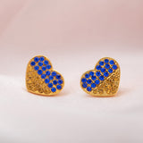 Our Hearts Are With Ukraine Gold Plated Earrings - Aaria Tees Aaria Tees