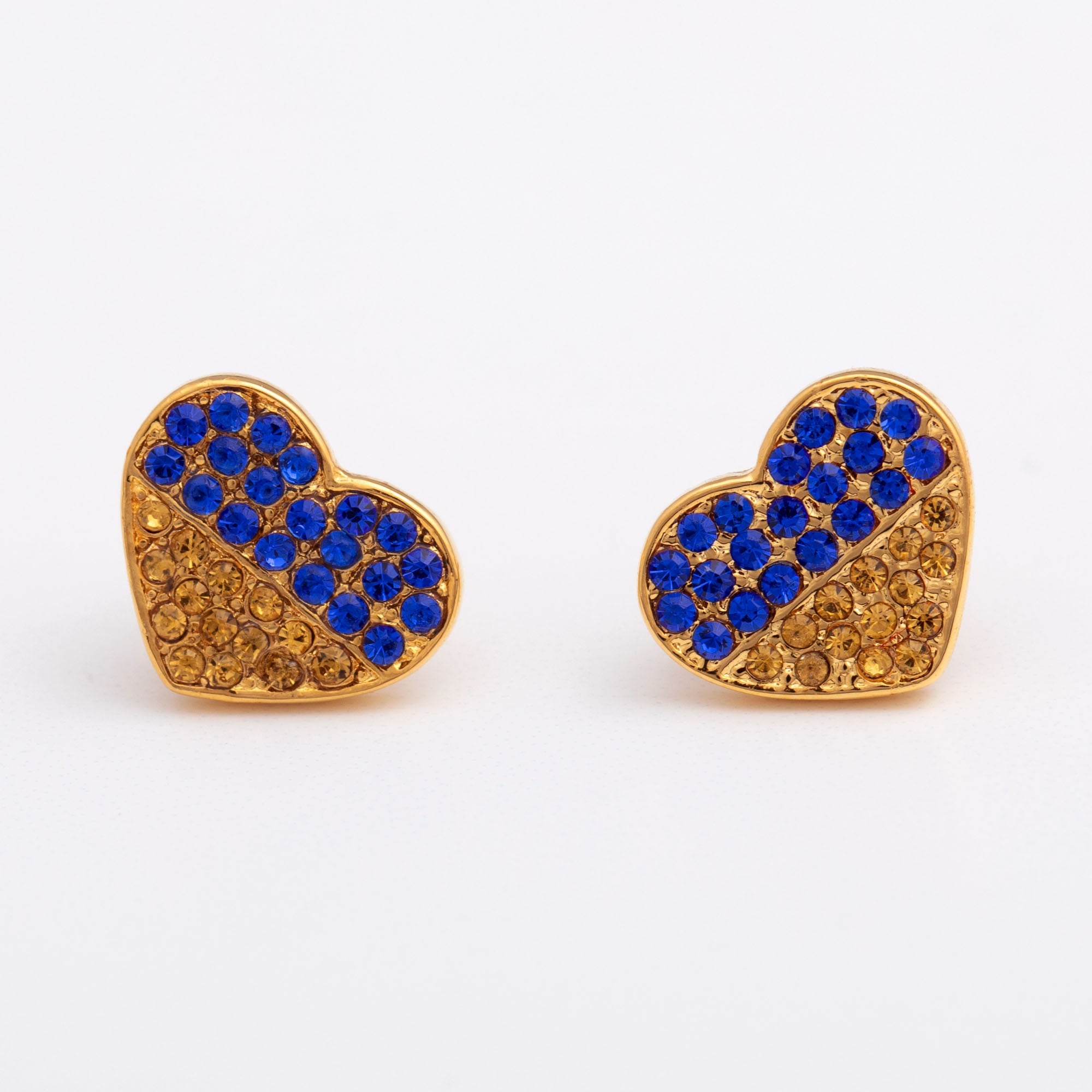 Our Hearts Are With Ukraine Gold Plated Earrings - Aaria Tees Aaria Tees