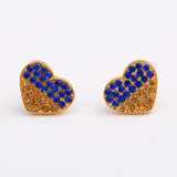 Our Hearts Are With Ukraine Gold Plated Earrings - Aaria Tees Aaria Tees