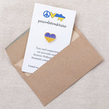 We Stand United With Ukraine Gold Plated Pin - Aaria Tees Aaria Tees