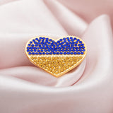 We Stand United With Ukraine Gold Plated Pin - Aaria Tees Aaria Tees