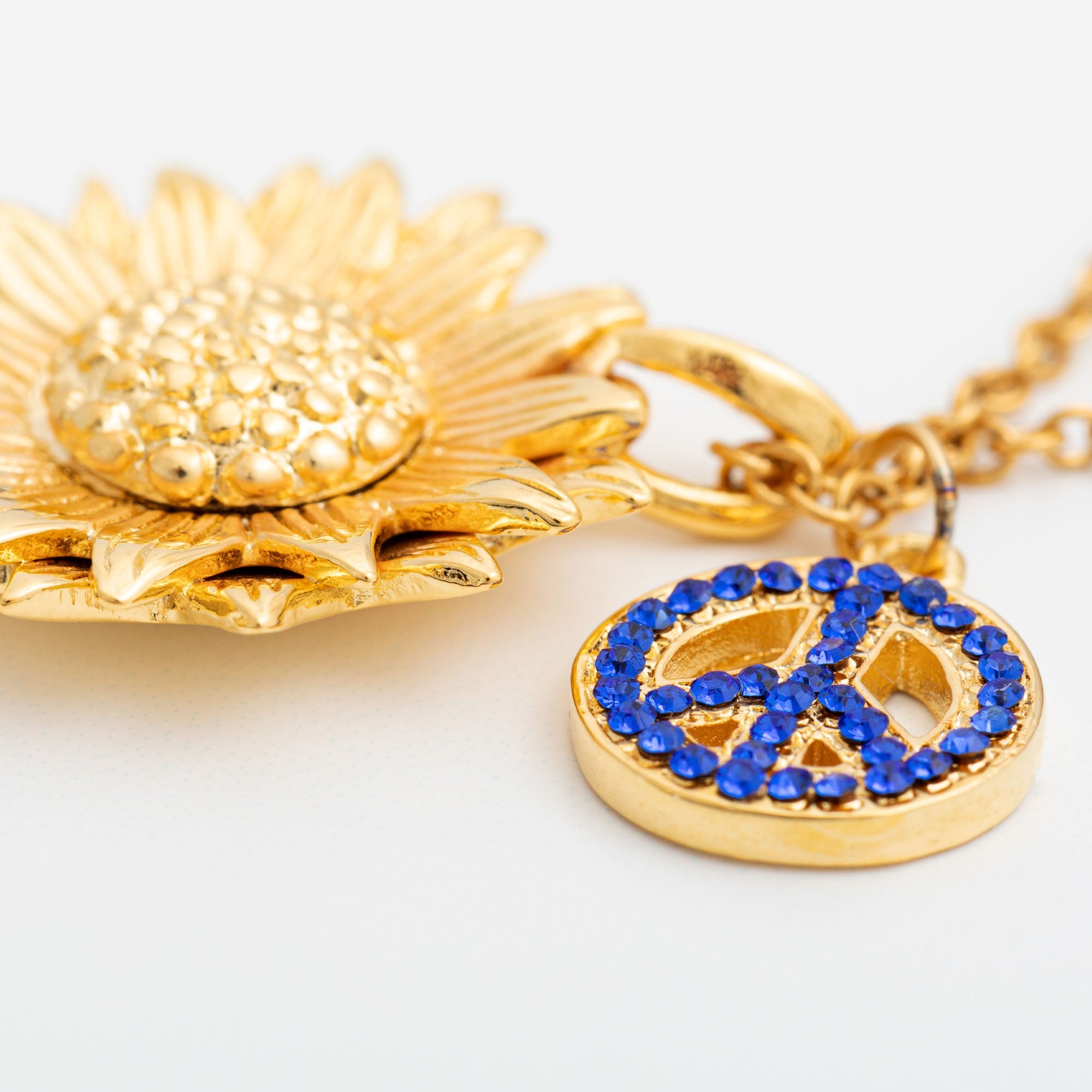 Peace For Ukraine Gold Plated Necklace - Aaria Tees Aaria Tees