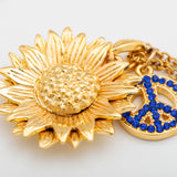 Peace For Ukraine Gold Plated Necklace - Aaria Tees Aaria Tees