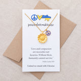 Peace For Ukraine Gold Plated Necklace - Aaria Tees Aaria Tees