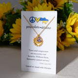 Peace For Ukraine Gold Plated Necklace - Aaria Tees Aaria Tees