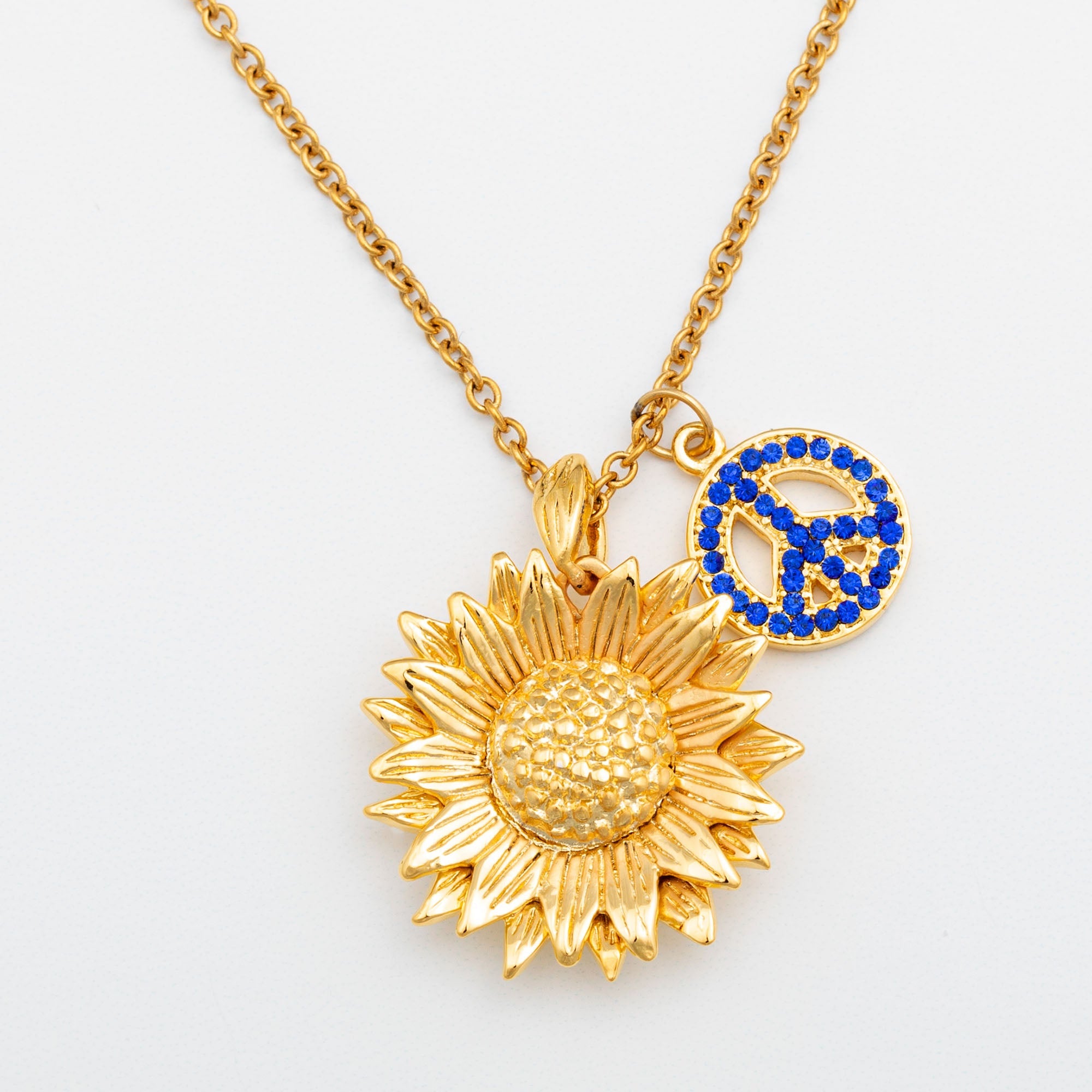 Peace For Ukraine Gold Plated Necklace - Aaria Tees Aaria Tees