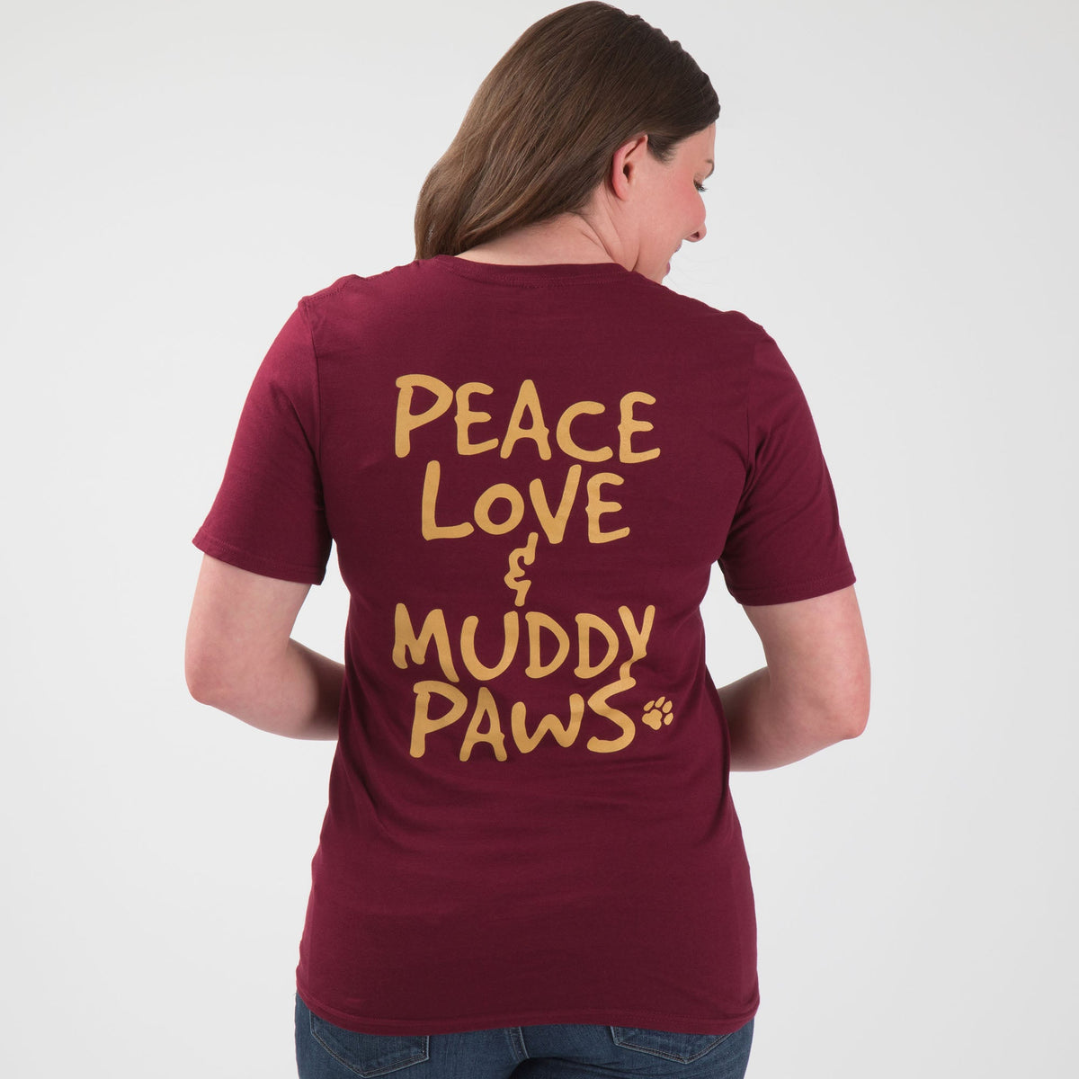 Peace Love & Muddy Paws T-Shirt - Aaria Tees