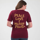 Peace Love & Muddy Paws T-Shirt - Aaria Tees Aaria Tees