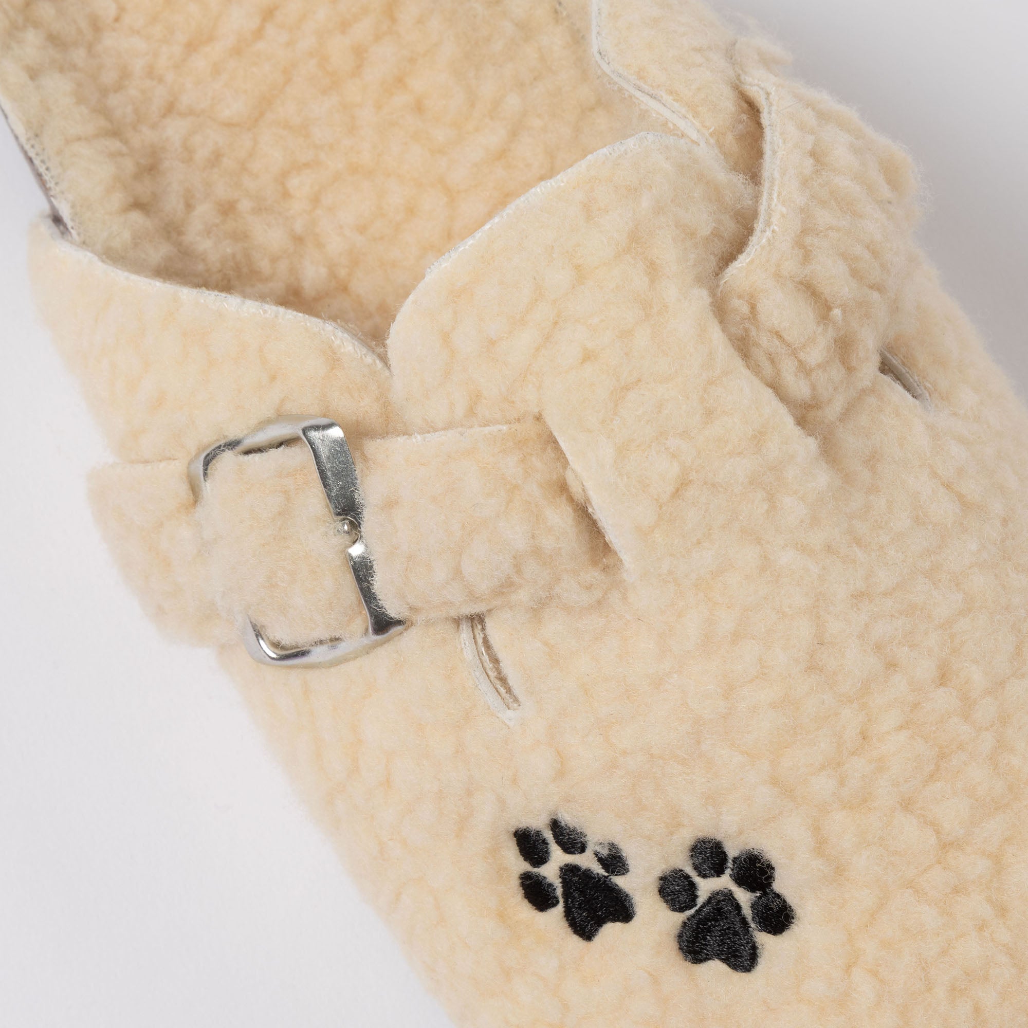 Paw Print Plush Sherpa Fleece Clog Slippers - Aaria Tees Aaria Tees