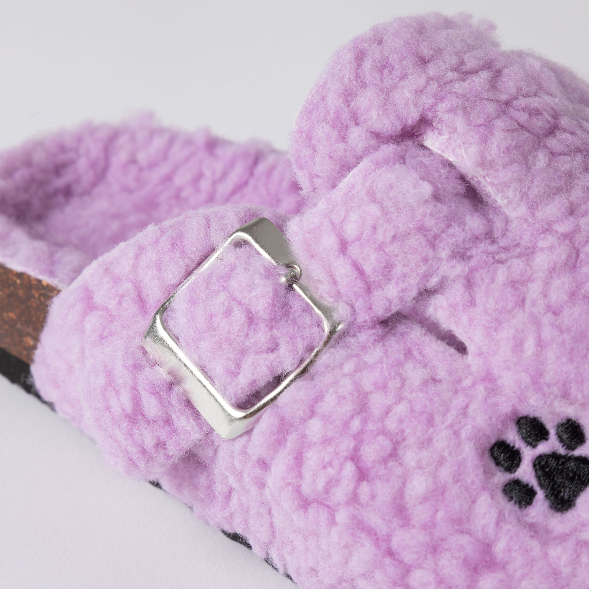 Paw Print Plush Sherpa Fleece Clog Slippers - Aaria Tees Aaria Tees