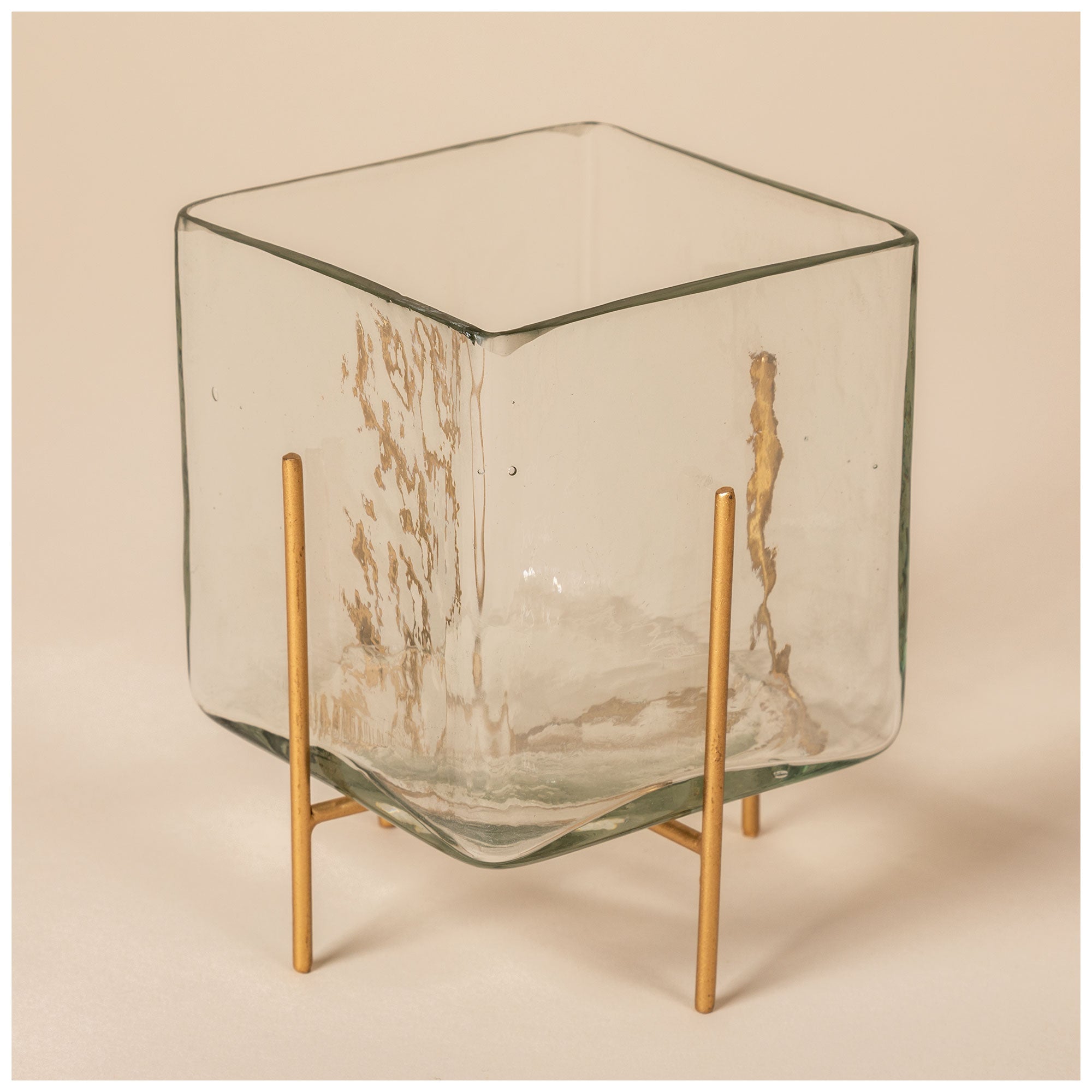Square Glass Tea Light Holder - Aaria Tees Aaria Tees
