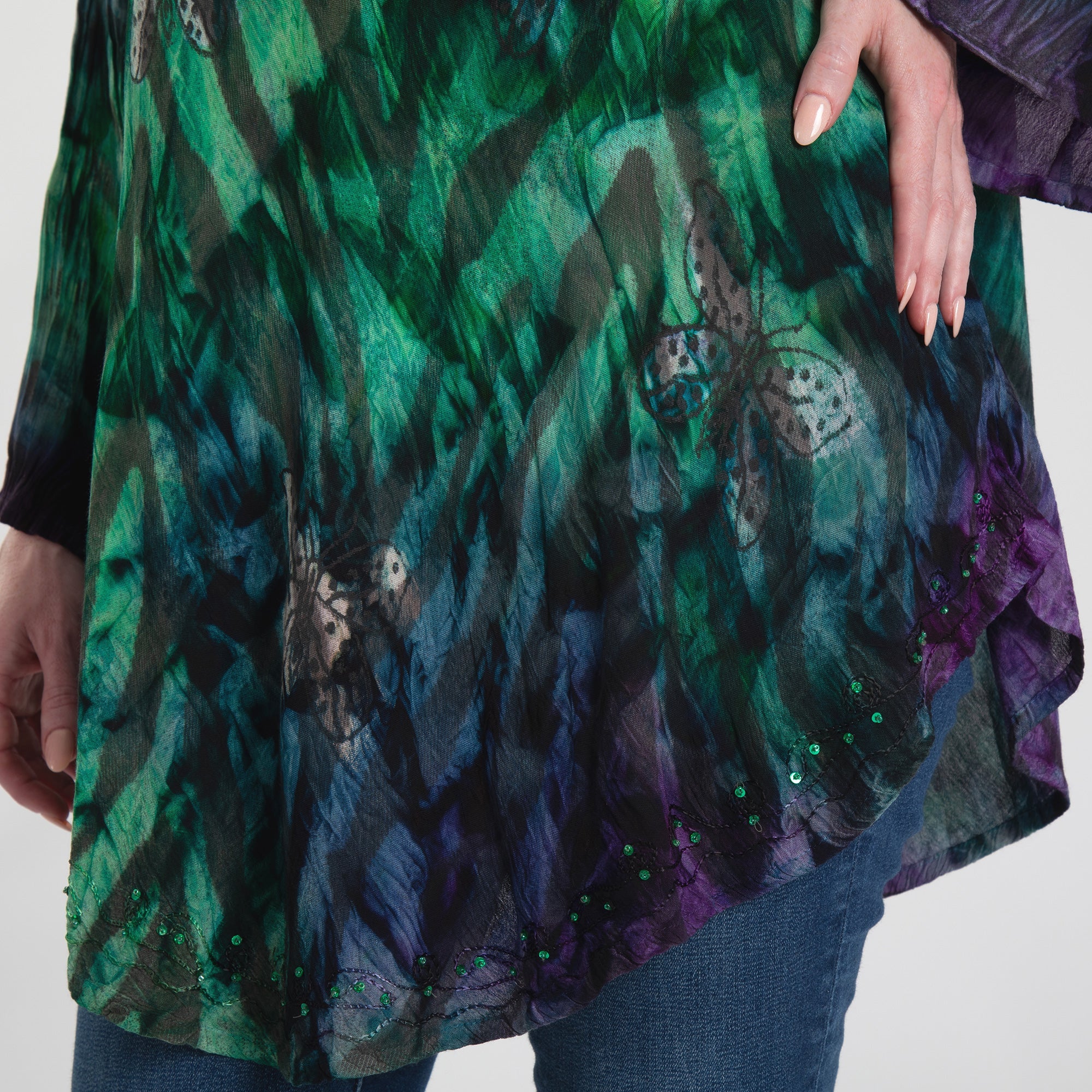 Peruvian Wings Long Sleeve Tunic - Aaria Tees Aaria Tees