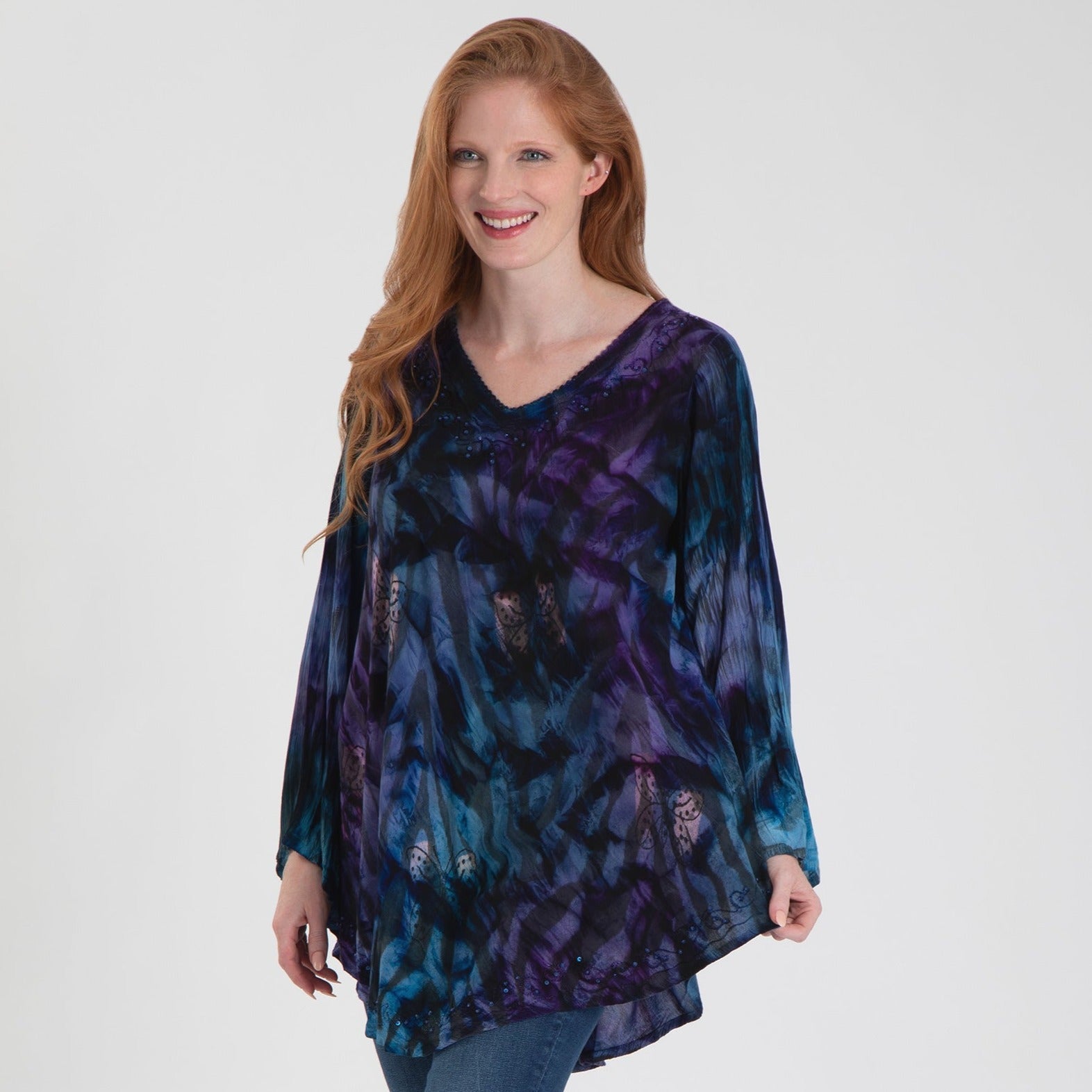 Peruvian Wings Long Sleeve Tunic - Aaria Tees Aaria Tees
