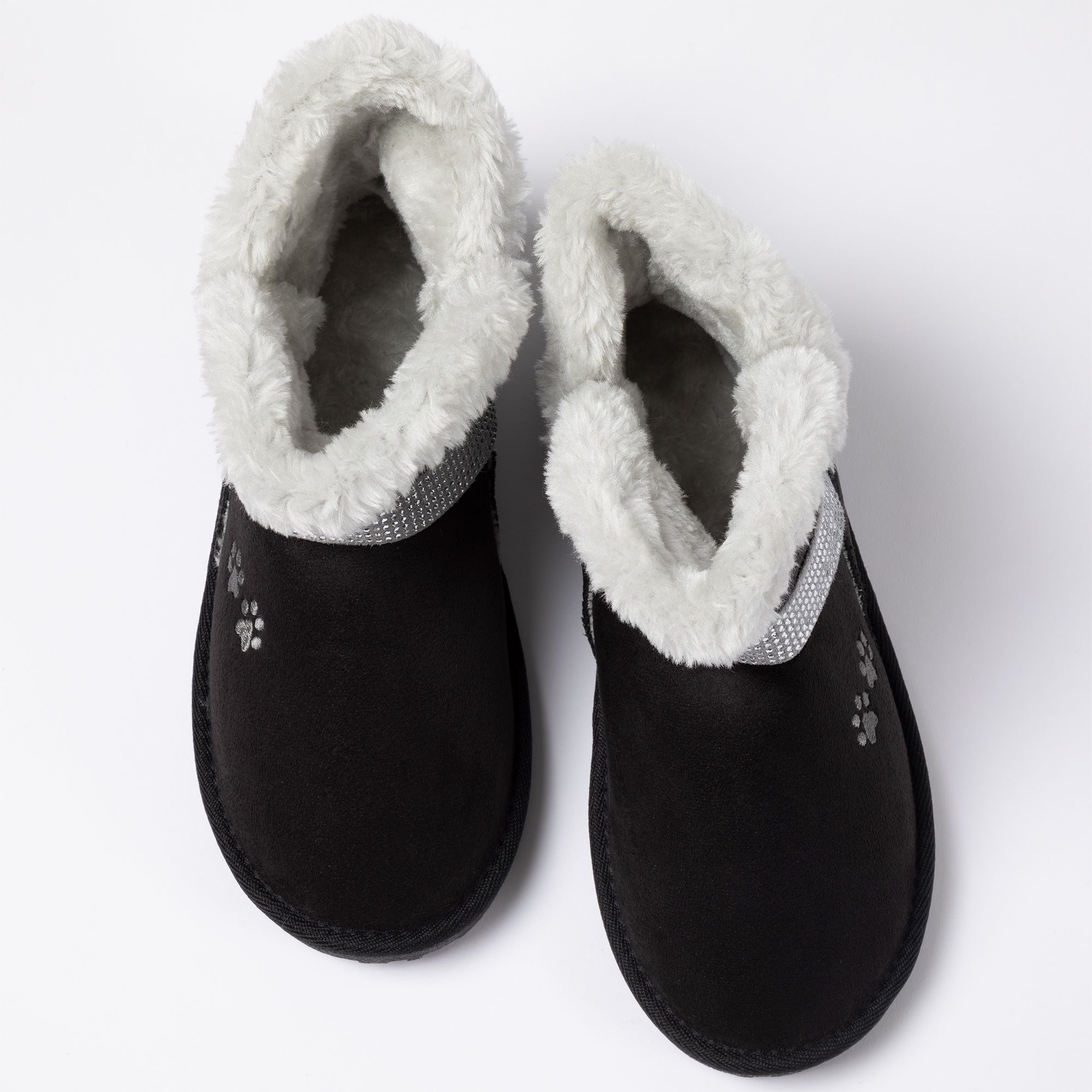 Paw Print Faux Suede Ankle Boots - Aaria Tees Aaria Tees