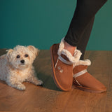 Paw Print Faux Suede Ankle Boots - Aaria Tees Aaria Tees