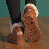 Paw Print Faux Suede Ankle Boots - Aaria Tees Aaria Tees