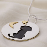 Cute Dog Moonlight Sterling Necklace - Aaria Tees Aaria Tees