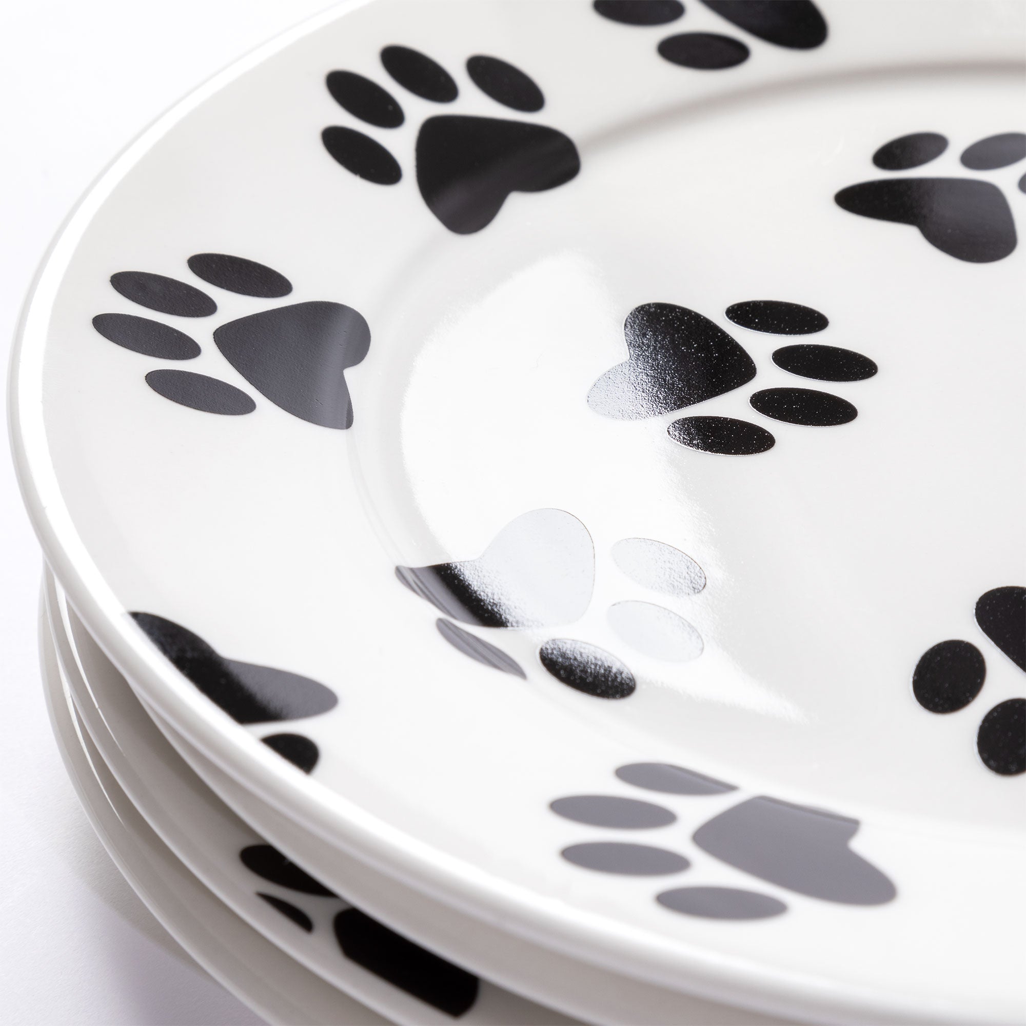 Paw Print Salad Plates - Set of 4 - Aaria Tees Aaria Tees