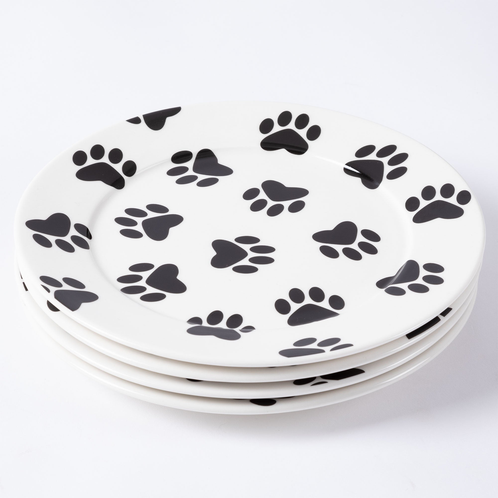 Paw Print Salad Plates - Set of 4 - Aaria Tees Aaria Tees