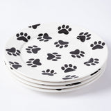 Paw Print Salad Plates - Set of 4 - Aaria Tees Aaria Tees