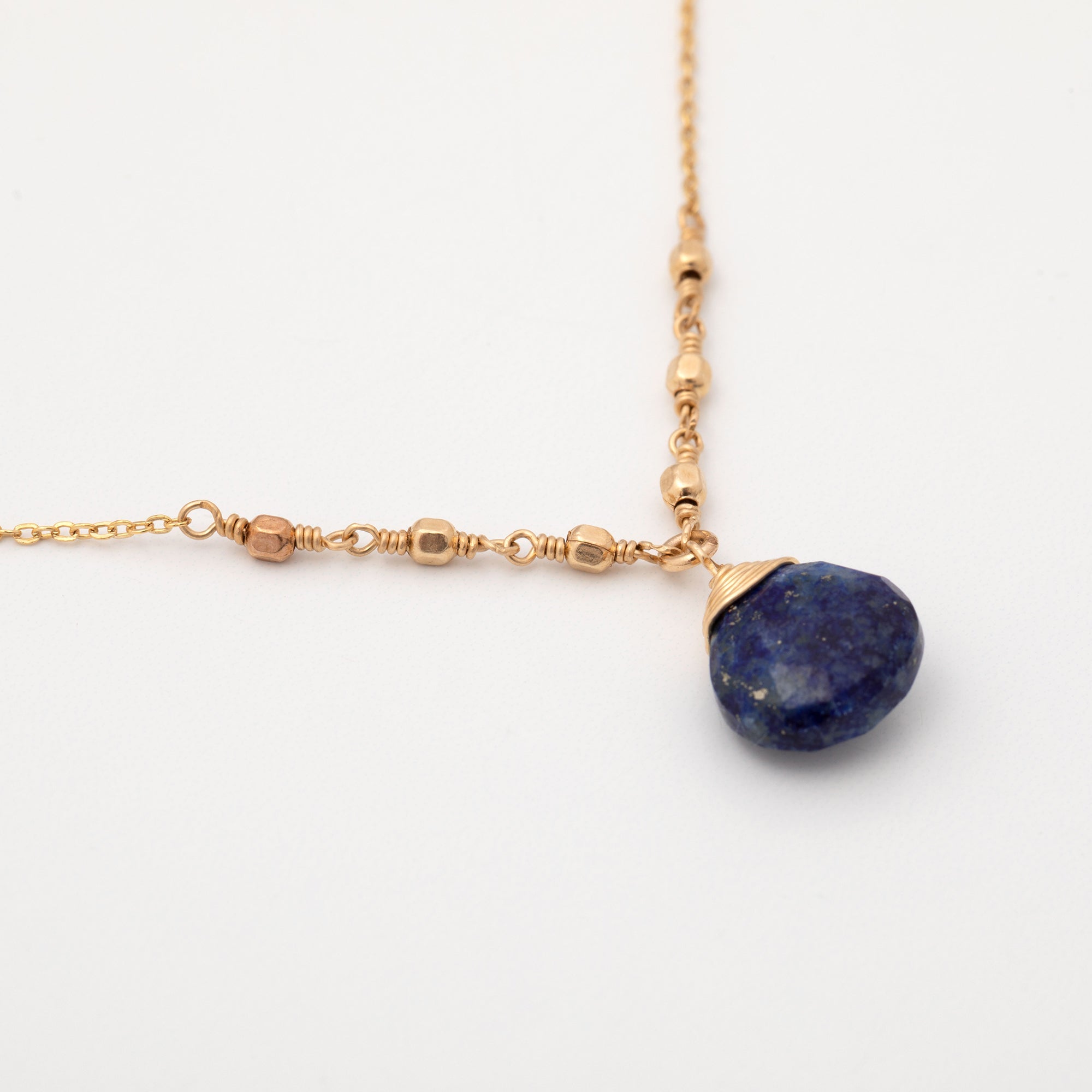 Gold Filled Necklace with Gemstone - Aaria Tees Aaria Tees