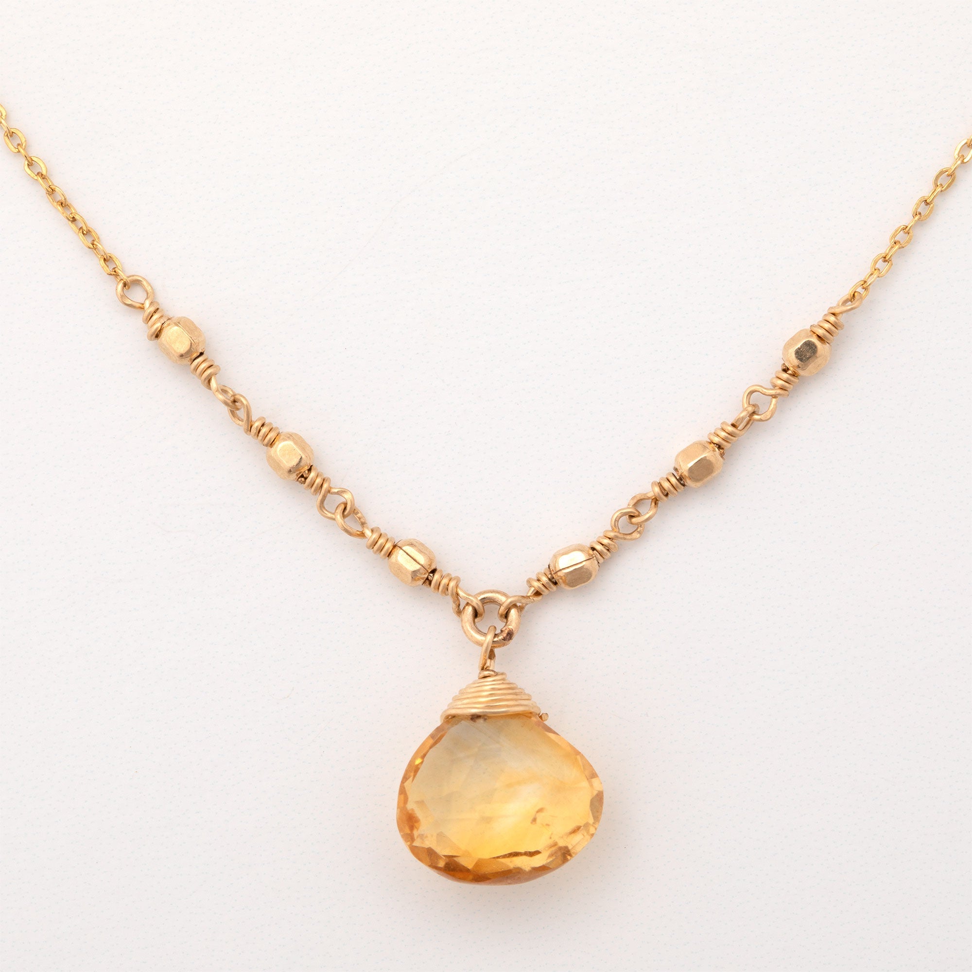 Gold Filled Necklace with Gemstone - Aaria Tees Aaria Tees