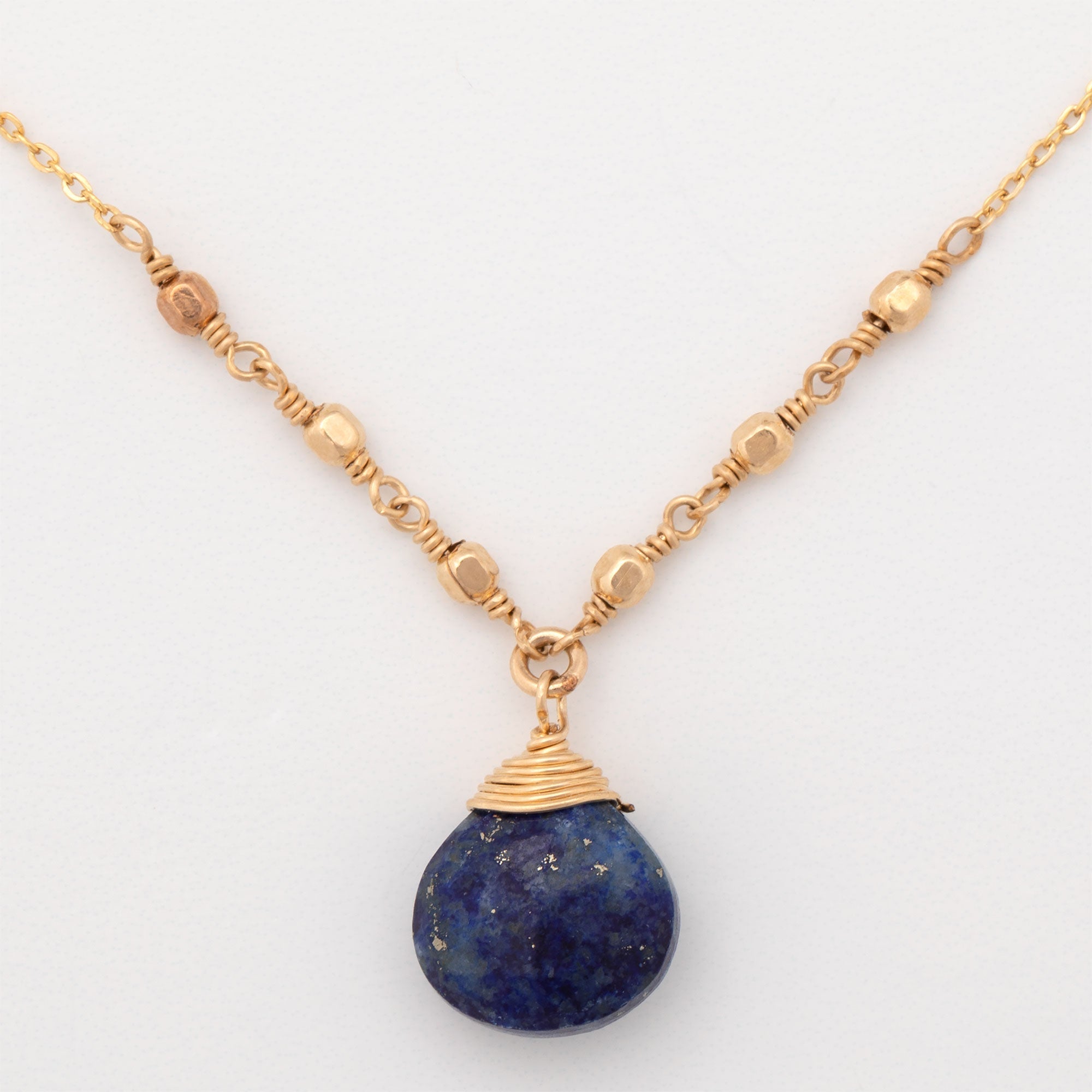 Gold Filled Necklace with Gemstone - Aaria Tees Aaria Tees