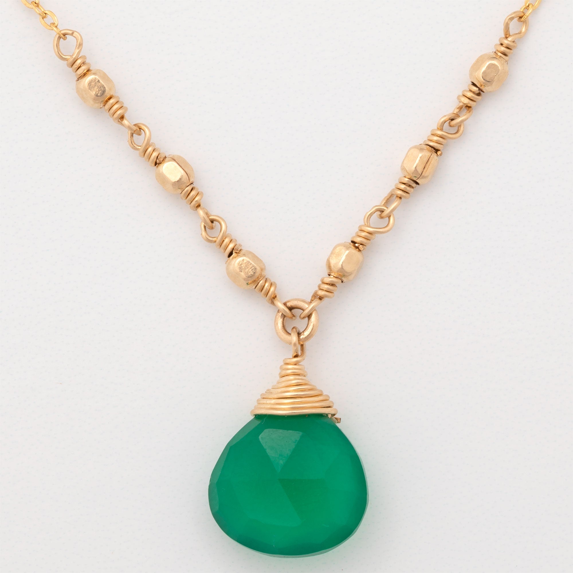 Gold Filled Necklace with Gemstone - Aaria Tees Aaria Tees