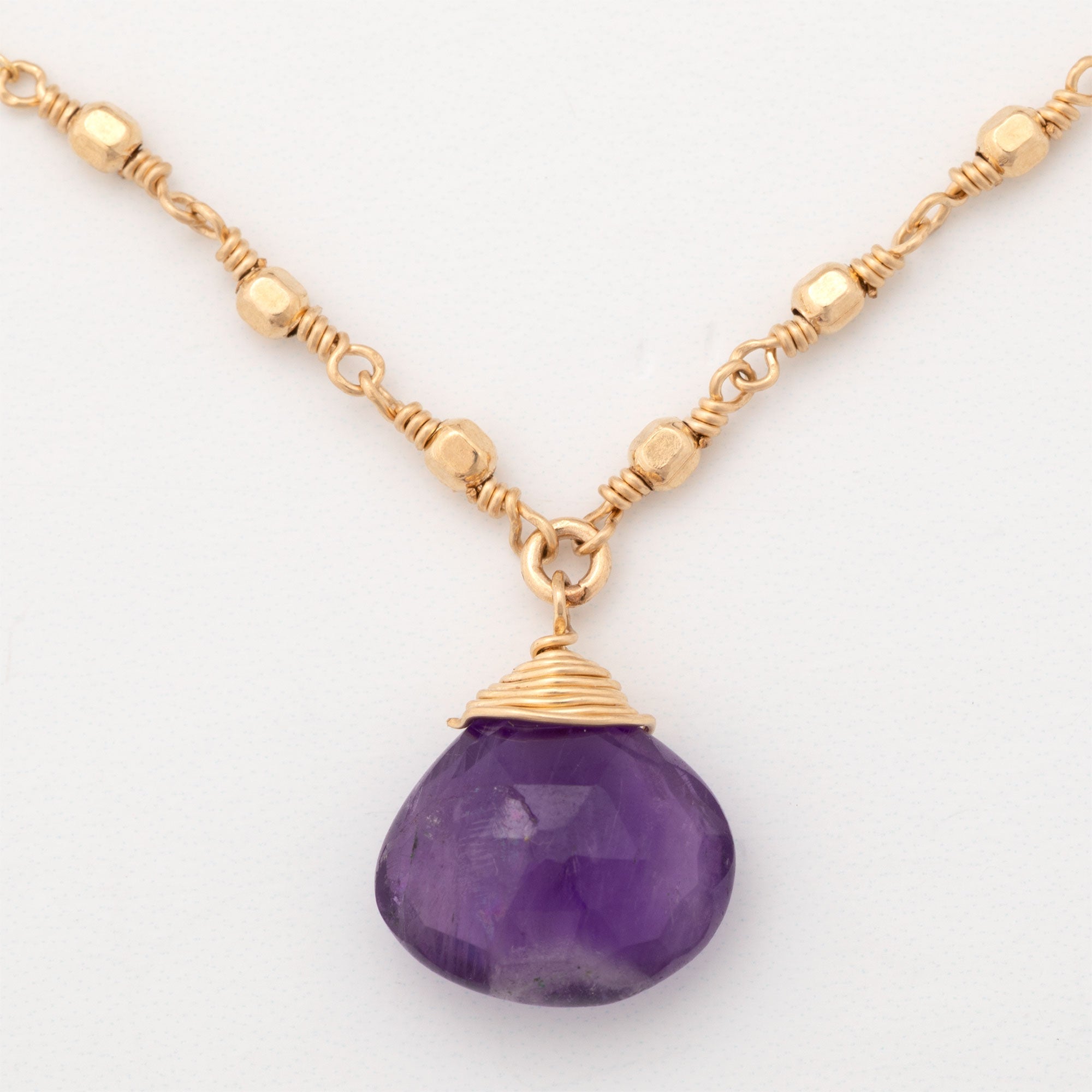 Gold Filled Necklace with Gemstone - Aaria Tees Aaria Tees