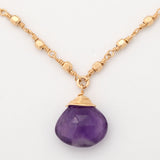 Gold Filled Necklace with Gemstone - Aaria Tees Aaria Tees