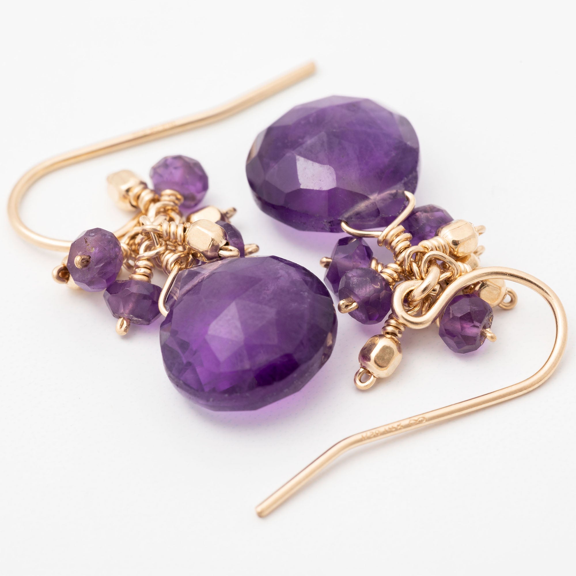 Faceted Gemstone Gold Filled Earrings - Aaria Tees Aaria Tees