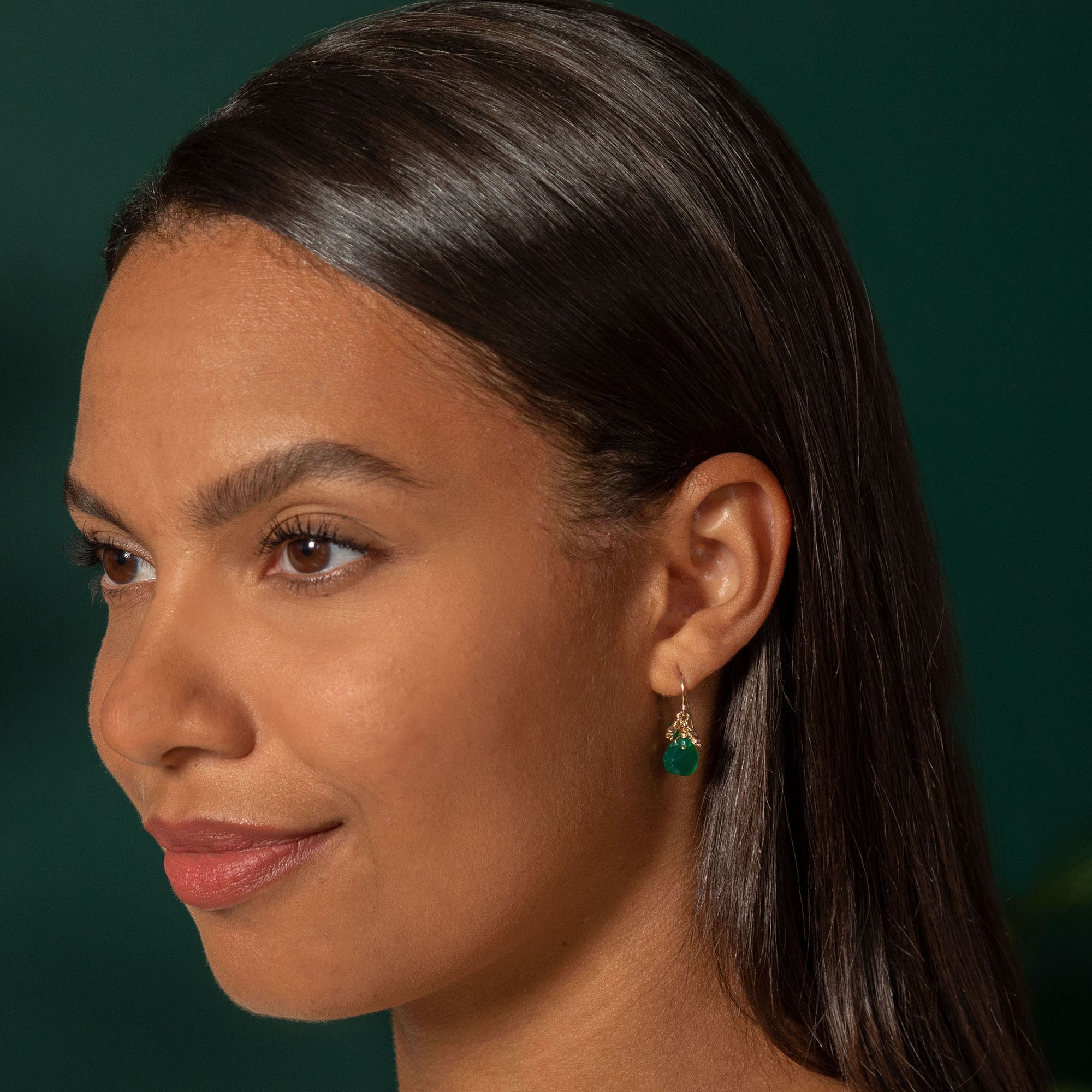 Faceted Gemstone Gold Filled Earrings - Aaria Tees Aaria Tees