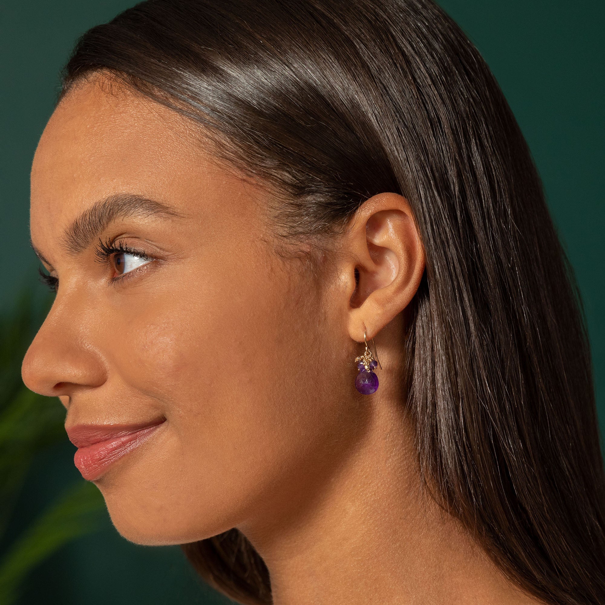 Faceted Gemstone Gold Filled Earrings - Aaria Tees Aaria Tees