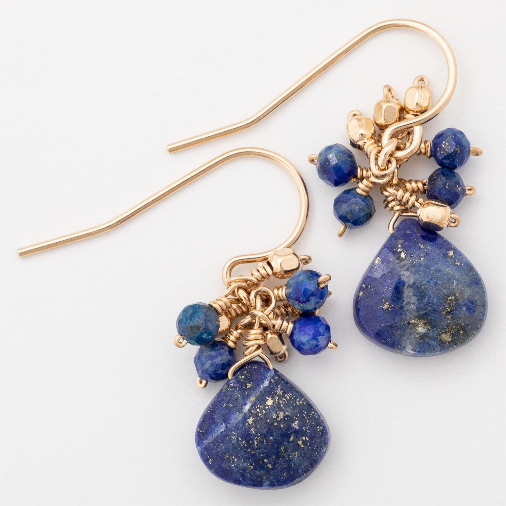 Faceted Gemstone Gold Filled Earrings - Aaria Tees Aaria Tees