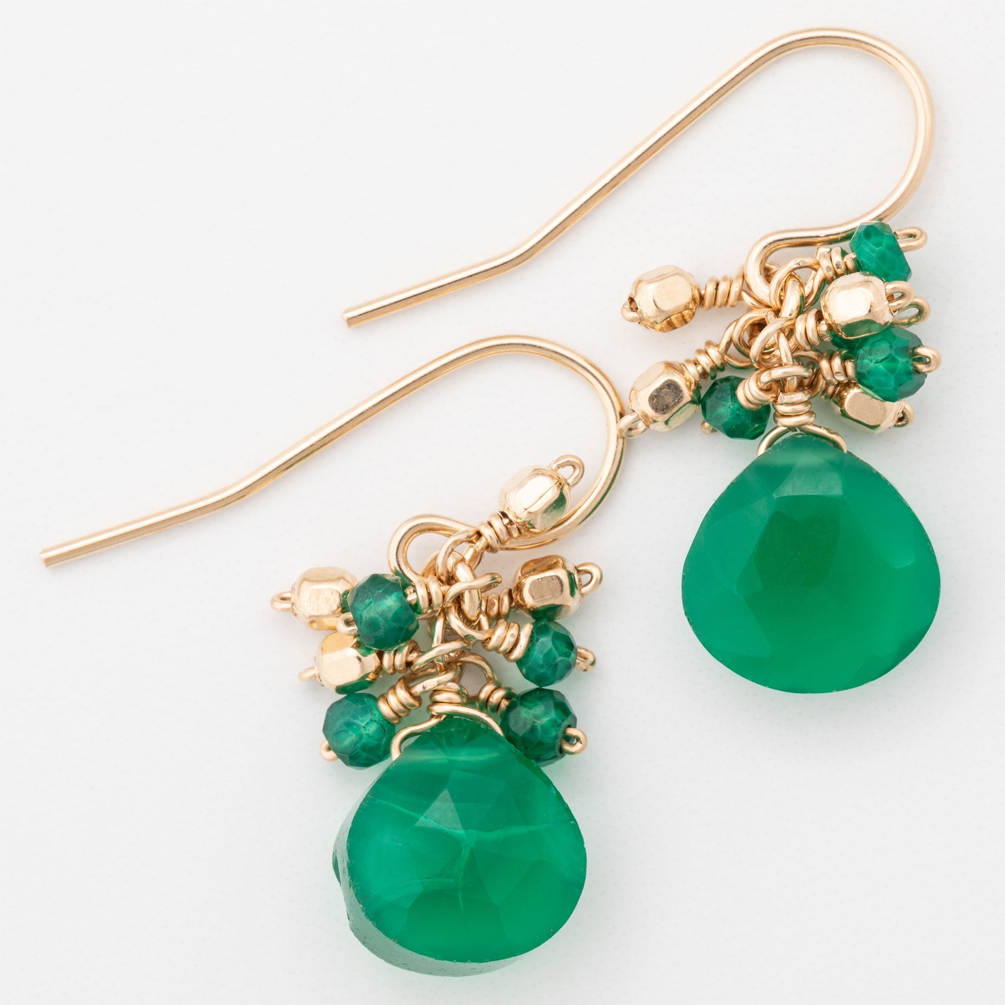 Faceted Gemstone Gold Filled Earrings - Aaria Tees Aaria Tees