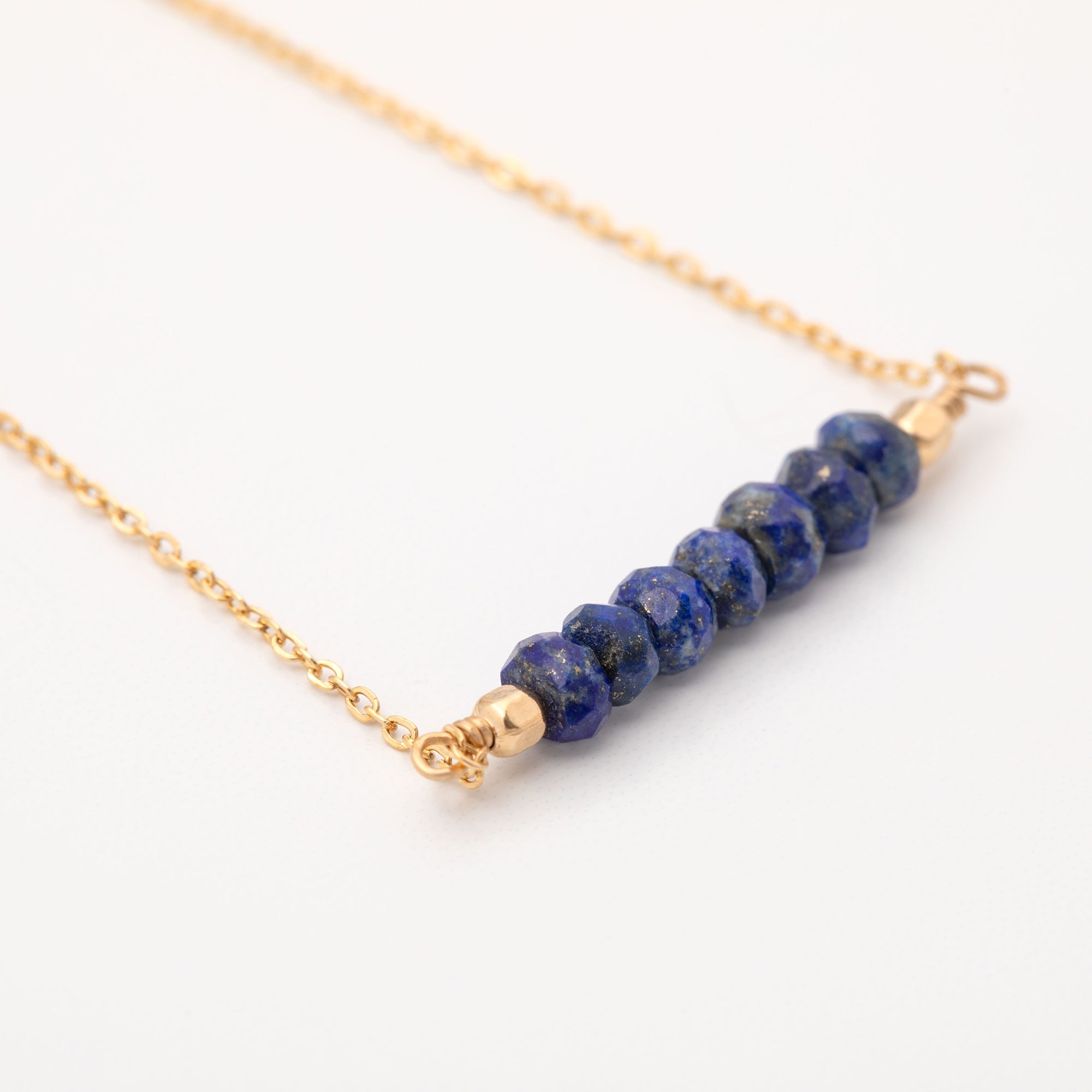 Gemstone Bar Gold Filled Necklace - Aaria Tees Aaria Tees