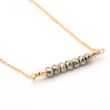 Gemstone Bar Gold Filled Necklace - Aaria Tees Aaria Tees