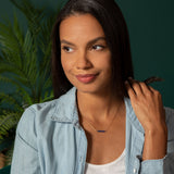 Gemstone Bar Gold Filled Necklace - Aaria Tees Aaria Tees