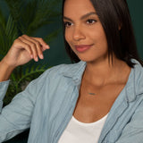 Gemstone Bar Gold Filled Necklace - Aaria Tees Aaria Tees
