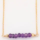 Gemstone Bar Gold Filled Necklace - Aaria Tees Aaria Tees