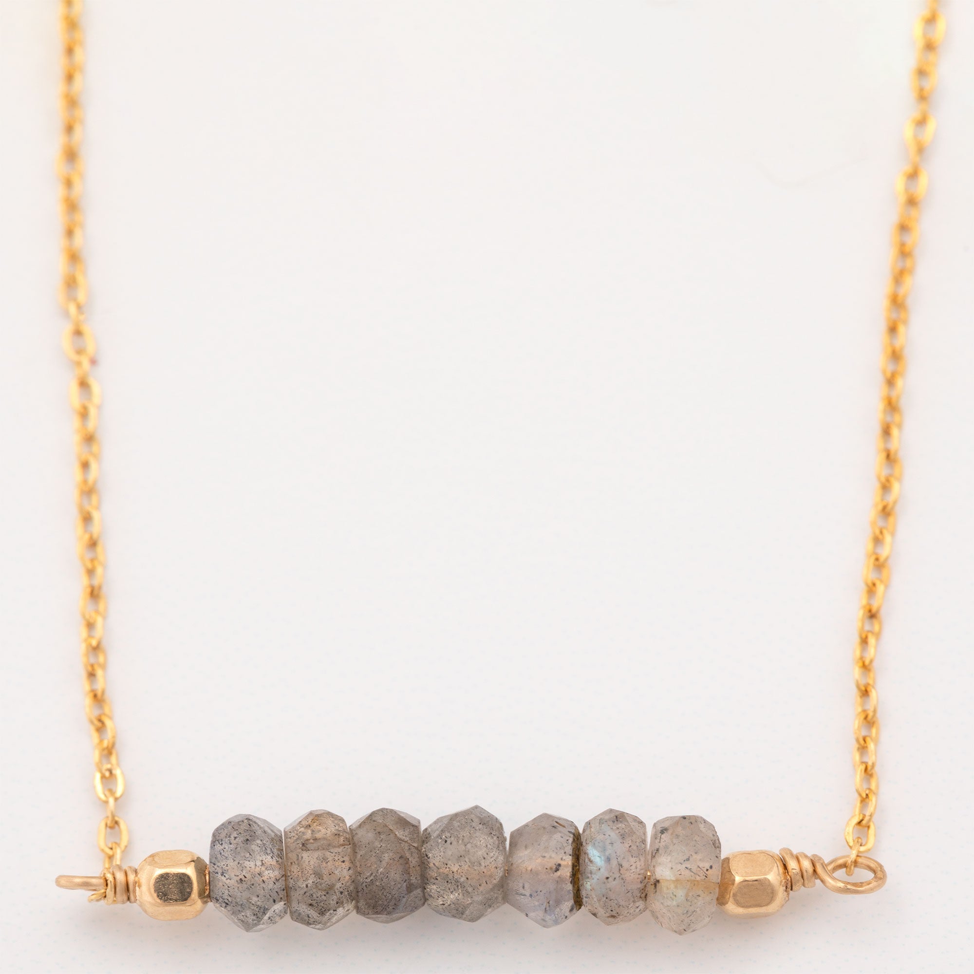Gemstone Bar Gold Filled Necklace - Aaria Tees Aaria Tees