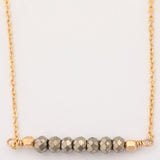 Gemstone Bar Gold Filled Necklace - Aaria Tees Aaria Tees
