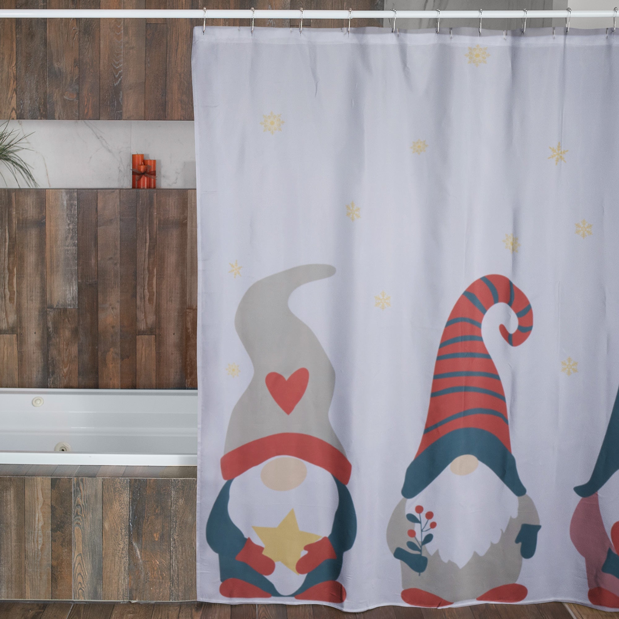 Winter Gnome Shower Curtain - Aaria Tees Aaria Tees