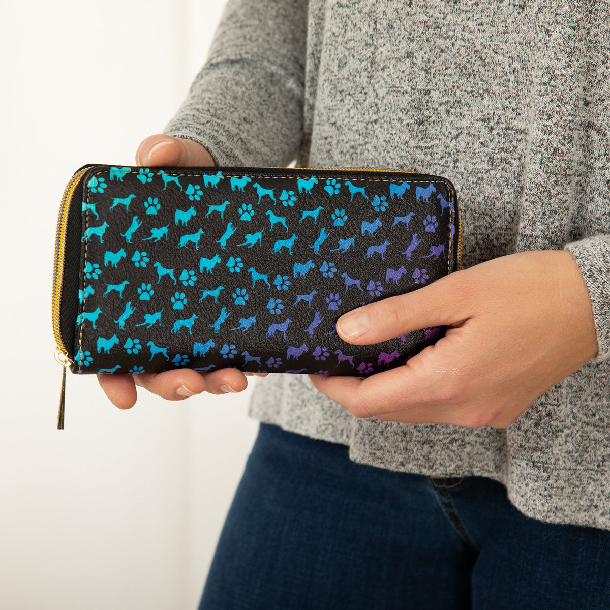 Rainbow Pets Zip Around Wallet - Aaria Tees